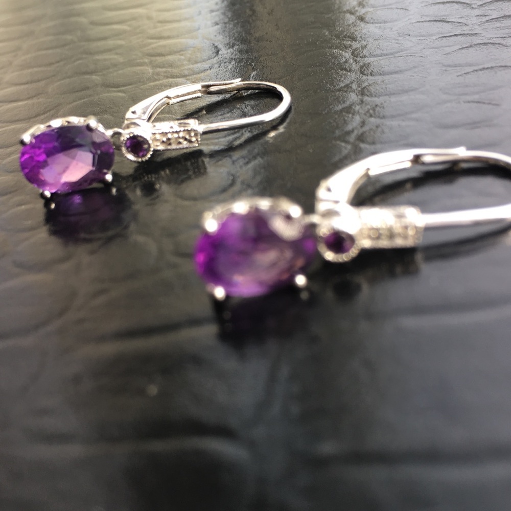Amethyst drop earrings